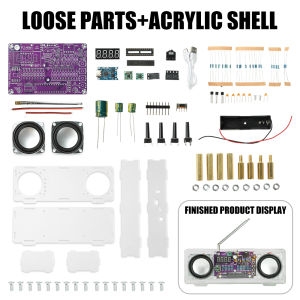 diymore | Digital FM Radio DIY Kit with LCD Display 87.5-108MHz Frequency Range & Type-C Charging Electronic Welding Module