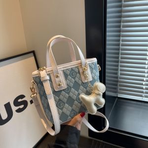 Trendy Versatile Womens Bucket Bag Fashionable Shoulder Crossbody Handbag Urban Simple Style Daily Match Polyester Material