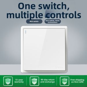 Bull | Home Use 5 Holes Air Conditioner Switch White
