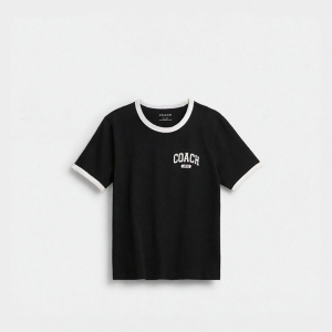 Coach | Womens Cotton Sporty Classic Logo 1970s Style T-Shirt