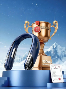 Portable Neck Fan Convenient Mini USB Charging Air Conditioning Cooling God Tool New 2024 Model Quiet Brushless Digital Motor