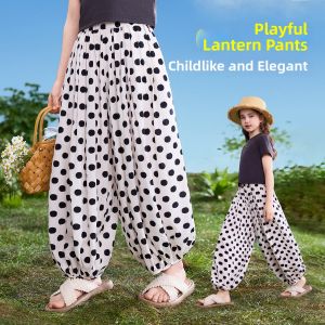 Ask Junior | Moth Repellent Polka Dot Harem Pants Girls Casual Pants