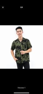 Kemeja Casual Pria Elegan Hawaii T-shirt Motif Trendy