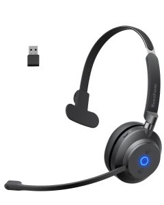 RownFusny Wireless Headset with Mic for Work Bluetooth & USB Dongle Computer Headset for Office/Home/CallCenter/Teams/Zoom/Skype