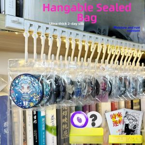Super Thick Barbecue Sealed Bag with Hanging Hole High Transparency PVC Moisture Proof Rust Proof Badge Storage Display Track Hook