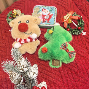 Cute Christmas Plush Pin Womens Fashionable Sweater Scarf Bag Packaging Decorations Cartoon Doll Pins Korean Style Accessories