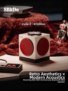 8BitDo | Retro Style Bluetooth Speaker Charging Base Microphone Dual Stereo Channels