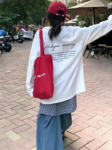 เสื้อยืดคอกลมแขนยาวผ้าฝ้ายแท้ SLND ทรงหลวม ดีไซน์ตัวอักษร สำหรับผู้หญิง ฤดูใบไม้ผลิ ฤดูใบไม้ร่วง ฤดูหนาว แฟชั่นสตรี