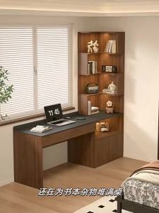 JIALANGE | Corner L-Shaped Desk with Bookshelf