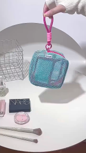 17KM 【BUY 1 TAKE 2】 Colorful Mesh Zipper Bags Lightweight Visibility Travel Toiletry Pockets Mini Makeup Pouch Girls Multi-functional Travel Storage Bag
