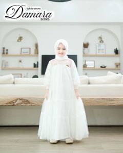 Gamis Anak Mewah Bahan Syakilla Mix TilleDot Baju Anak Model Terbaru Lebaran 2025 Baju Gamis Anak Model Baru Dress Kekinian Anak Mewah Elegan