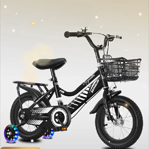 Beige🔥🔥[จักรยานสำหรับเด็ก] เหมาะสำหรับเด็กที่มีความสูง 80-120 ซม ด้วยล้อเสริมแฟลช สั่งซื้อของแถม!!