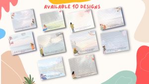 DIGITAL Printable Template Memo Pad Notepad Inspirational Memo pads 10 Design Pages