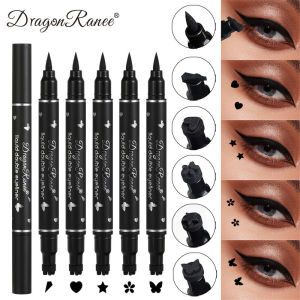 2 IN 1 Eyeliner Pen Star Moon Stamp Long-Lasting Waterproof Black Fast Dry Liquid Eye Liner Pencil Eyes Makeup Cosmetic