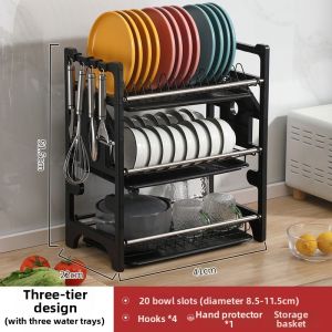 Multipurpose Dish Drain Drying Organizer Kitchen Dish Rack