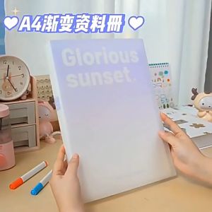 30/60 Pages File Bag Large Capacity Waterproof A4 File Folder Multifunctional Gradient Color Paintings Collection Book