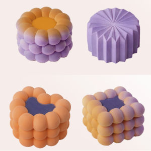 Khuôn Bánh Silicon Hình Trái Tim Hình Trụ Vuông Họa Tiết Pháp Mousse Xà Phòng Thạch Pudding Món Tráng Miệng Máy Làm Thân Thiện Với Môi Trường Nhà Bếp Máy Nướng Bánh
