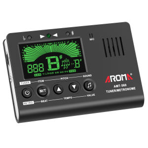Aroma AMT-560 Metronome Tuner Electric Tuner for All Instruments - Guitar Bass Violin Ukulele Trumpet Chromatic Clarinet