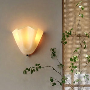 Retro Glass Wall Light Flower Decor Wall Lamp Living Room Bedroom Corridor Bathroom Wall Lights Art Indoor Lighting