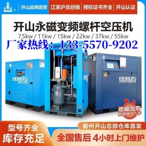 Industrial Grade Screw Type Air Compressor 15/22/37KW Complete Set Permanent Magnet Pneumatic Pump High Efficiency Electric Drive