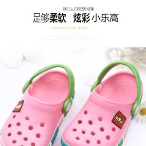 Dép Cross Cho Bé Bít Đầu Màu LG Tặng Thêm 6 Sticker Giày Quai Ngang Đế Bằng Mẫu Đẹp Mắt Năng Động