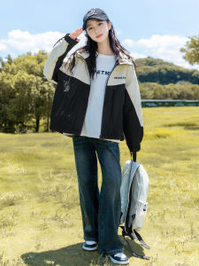 Girls Spring Autumn Cotton Jacket Coat Childrens Winter Warm Windproof Fleece Lined Outdoor Sports Coat Zipper Closure