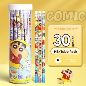Cute Cartoon HB Pencils with Eraser 12 Pieces Set for Kindergarten Children Sketch Writing Pencil Case Learning Prizes