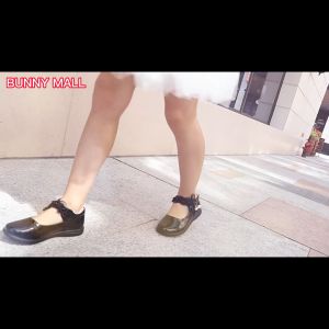 Black Small Leather Shoes for Kids Girls Spring Autumn Childrens Four Seasons Elegant PU Single Style Fashion Princess