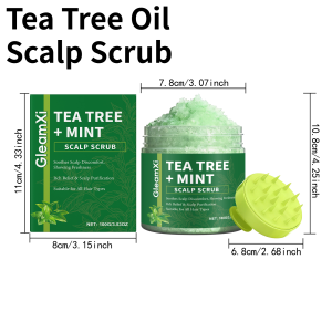 Organic Plant Extract Scalp Scrub With Massage Brush For Deep Cleansing Refreshing Oil Control Scalp Cleansing Cream HairShampoo