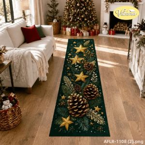 Thảm Trải Sàn Giáng Sinh VIKAMA Thảm Trải Sàn Bằng Vải Polyester Phong Cách Hiện Đại Chống Trượt Có Thể Giặt Được Thảm Trang Trí Lễ Hội Cho Lối Vào Tiền Sảnh Trang Trí Ngày Lễ