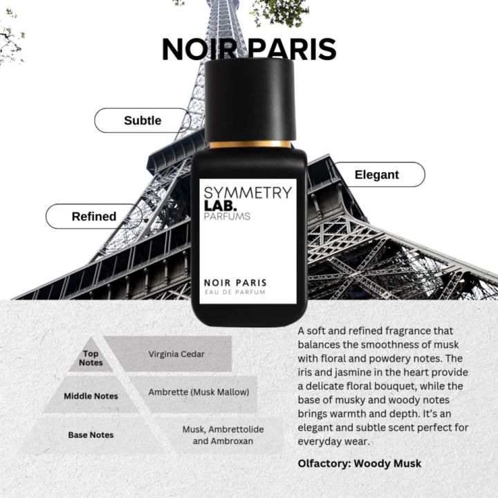Noir Paris Eau De Parfum by Symmetry Lab Parfums