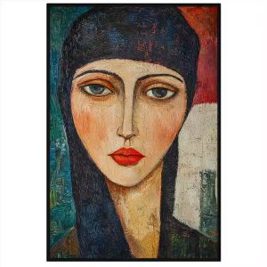 Tranh trừu tượng chân dung thiếu nữ đẹp.Tranh treo tườngdán tường.CGI-1350