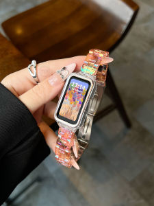 Creative Colorful Resin Band for Huawei Watch Strap Waterproof Sports Smartwatch Bracelet for Women Compatible with Models 10 9 8 7 NFC