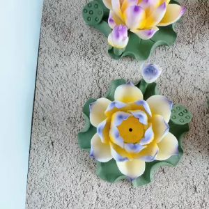 Hoa sen sứ gốm sứ cao cấp dùng cắm nhang trang trí thả bát sen Minh Đường Tụ Thủy siêu đẹp decor trang trí cực xinh yêu.