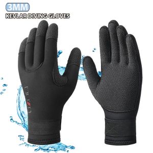 3mm Neoprene Kevlar Diving Gloves Keep Warm for Snorkeling Paddling Surfing Kayaking Canoeing Spearfishing Skiing Water Sports