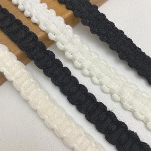 เส้นด้ายขอบสีดำขาวสไตล์สตรีทแฟชั่นฤดูใบไม้ร่วง/ฤดูหนาว DIY อุปกรณ์ตกแต่งเสื้อผ้าและเสื้อคลุม เส้นด้ายขอบปักลาย