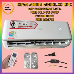 KIPAS ANGIN MODEL AC 2PK/HEMAT LISTIK CUMA 30 WATT/TINGGAL COLOK/REMOTE