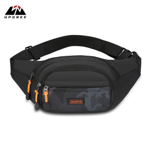 UPGREE กระเป๋ากันน้ำกระเป๋าคาดเอวแฟชั่นสีกระเป๋าคาดหน้าอกสำหรับผู้ชายกระเป๋าถนน Tas Rekreasi ความจุมากกระเป๋าลำลองน้ำหนักเบากระเป๋ากีฬาสะพายไหล่ส่งของ