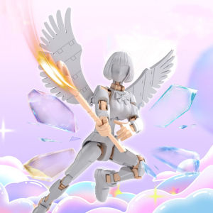 New 3D Printing Magical Girl Figures Model Assembled Toy Full Body Joints Movable Doll Toy Lucky Robot Desktop Ornament Model