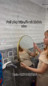 Gương tròn viền thép gương soi nhà tắm kích thước 50cm 60cm