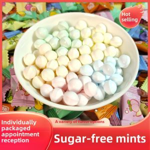 Sugar-Free Mint Flavor Kisses Mixed Press-Casted Candy Breath Freshener Snacks Traditional Chinese Candy 200g Bag