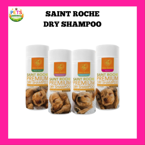 Saint Roche Premium Dry Shampoo for Dogs - Absorbs Oil and Odor 128g