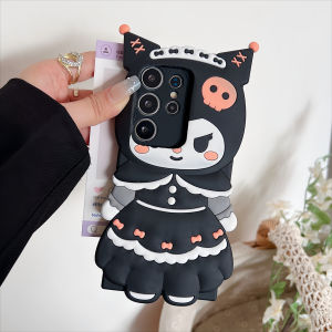 Sanrio | 3D Cartoon Kuromi Dress Phone Case For Samsung Galaxy S20 S21 S22 S23 S24 S25 S26 Plus Ultra FE A15 A16 A53 A57 Women Back Cover