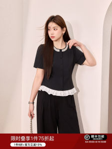 Fat Slimming Pearl Embroidered Plus Size T-shirt