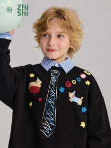 iplant | Relaxed College Feel Boys Round Neck Sweatshirt
