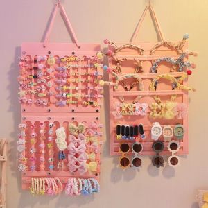 Hair Accessories Hanging Storage Organizer Wall Decoration Hair Bows Storage Bag Hair Clips Hair Rope Glasses Organizing Storage