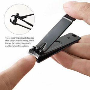 TERMURAH Gunting Kuku Hitam Black Besar Jumbo Stainless Manicure Pedicure 8CM TAHAN KARAT