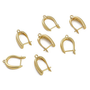 12x20mm 2pcs/bag 14K Plated Copper U-shaped Earring For DIY Making Fashion Jewelry Accessories