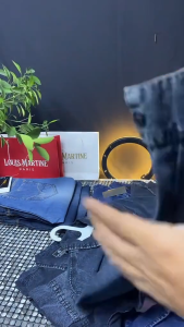 Kemeja Denim Pria Lengan Panjang Gaya Kasual - Bahan Cotton Linen - Ukuran M-4XL