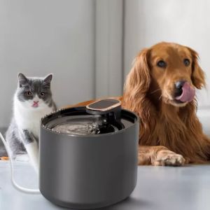 Pet Water Dispenser Automatic Circulation Filtration Cat Living Water Machine Ultra Silent Water Dispenser Suitable for Cats and Small Dogs Automatic Cat Drinking Device with Filter Adjustable Speed with LED Light 3L